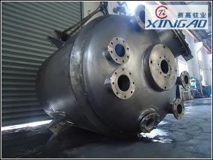 純鈦反應(yīng)釜3000L 制造好驗(yàn)收結(jié)束！